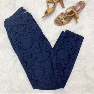 Banana Republic Damask Floral Skinny Jeans